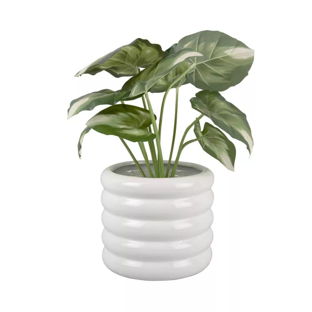 Present Time Plant Pot Bobbly Glazed Large Ceramic